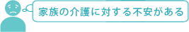 家族の介護に対する不安がある